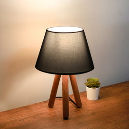 Opviq AYD-3168 Lámpara de mesa de madera Antracita